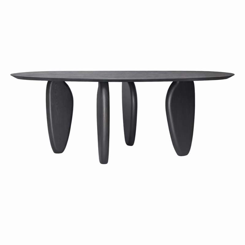Echo C 001 dining table with sculptural base and natural inspiration